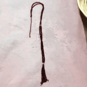 Black tassel necklace